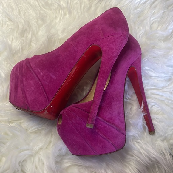 Christian Louboutin Suede Heels - Picture 9 of 15